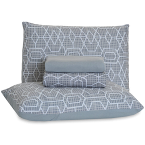 03 jogo de cama lencol malha algodao 4 pecas estampado