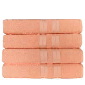 06 kit 4 toalhas de banho caricinha algodao rosa